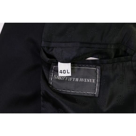 Saks Fifth Avenue Vintage Mens Black 2-Btn Tuxedo Dinner Jacket Blazer 38L - Picture 8 of 8